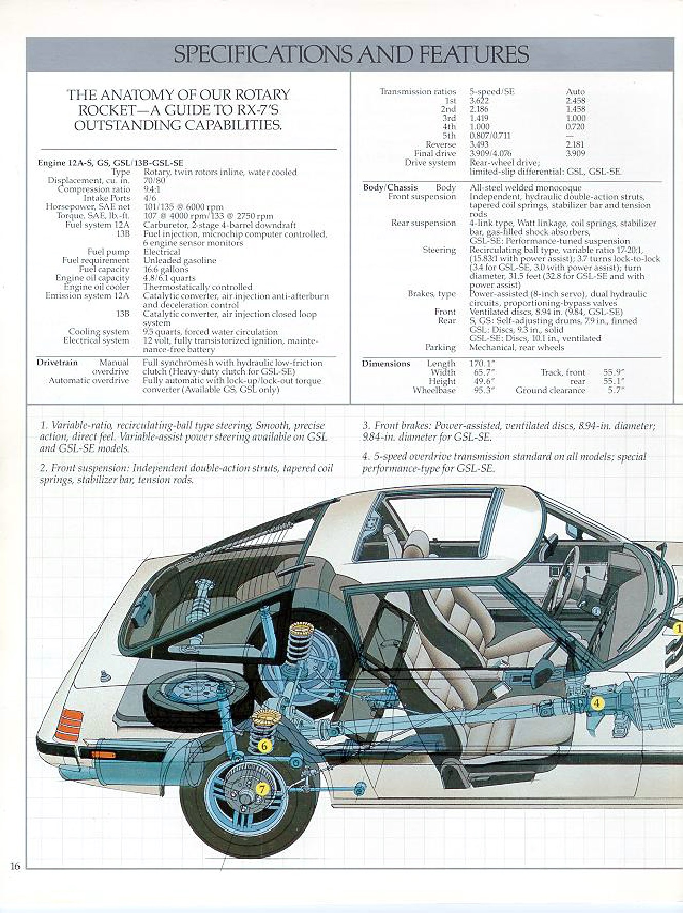 1985 Mazda RX-7 Brochure Page 4